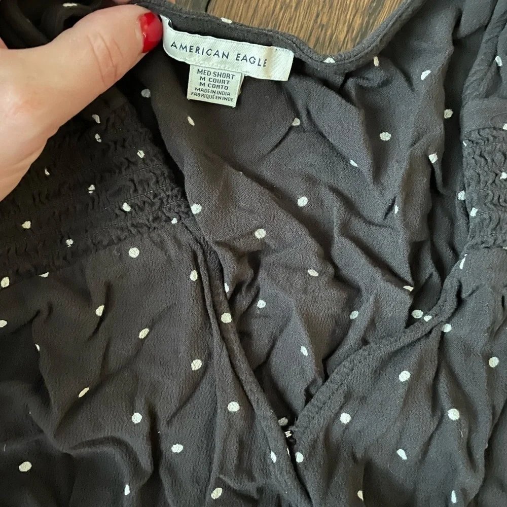 American eagle polka dot wrap dress